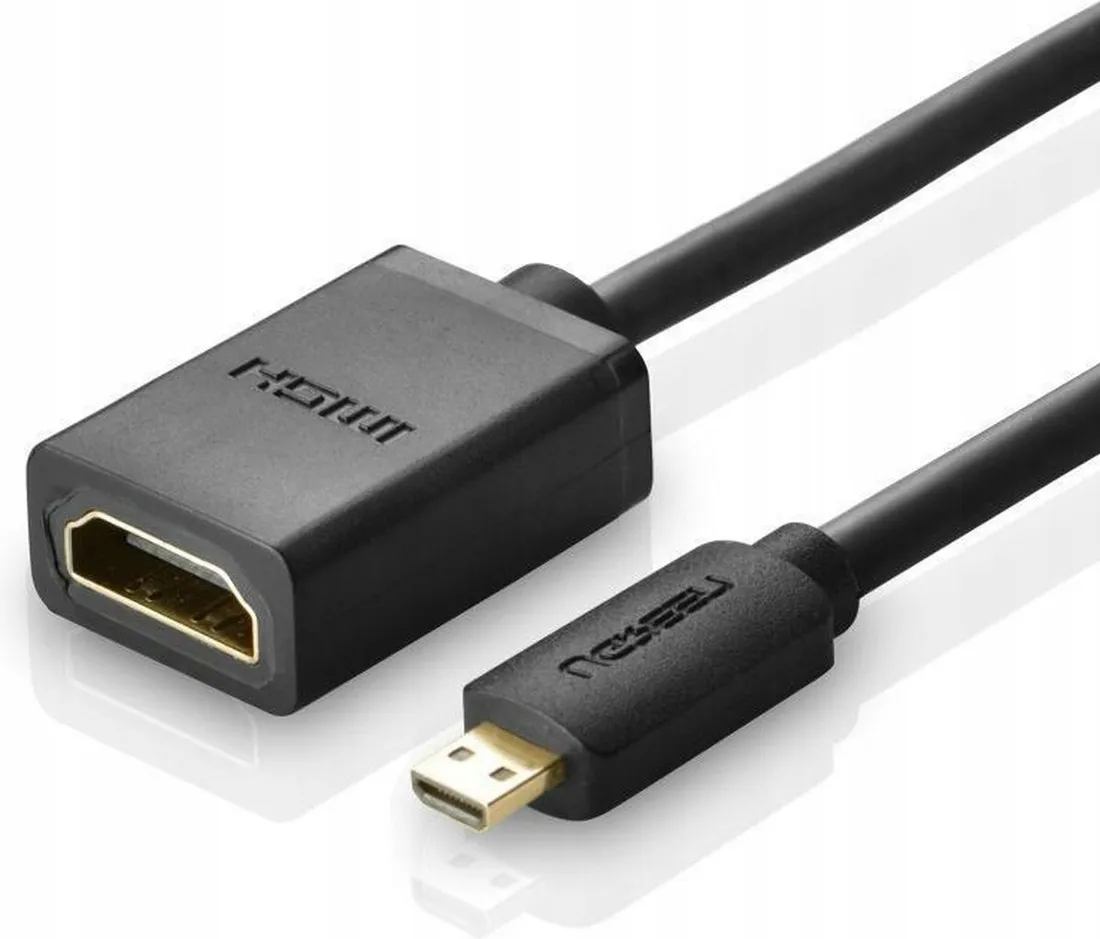 adapter-ugreen-micro-hdmi-do-hdmi-20cm-czarny-stan-nowy