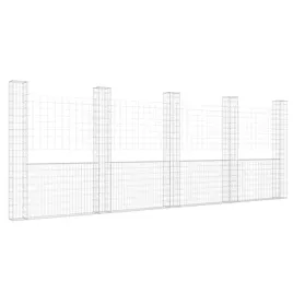 ogrodzenie-gabionowe-z-5-slupkami-zelazo-500x20x200-cm