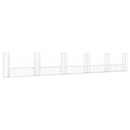 ogrodzenie-gabionowe-z-6-slupkami-zelazo-620x20x100-cm