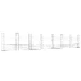 ogrodzenie-gabionowe-z-8-slupkami-zelazo-860x20x150-cm