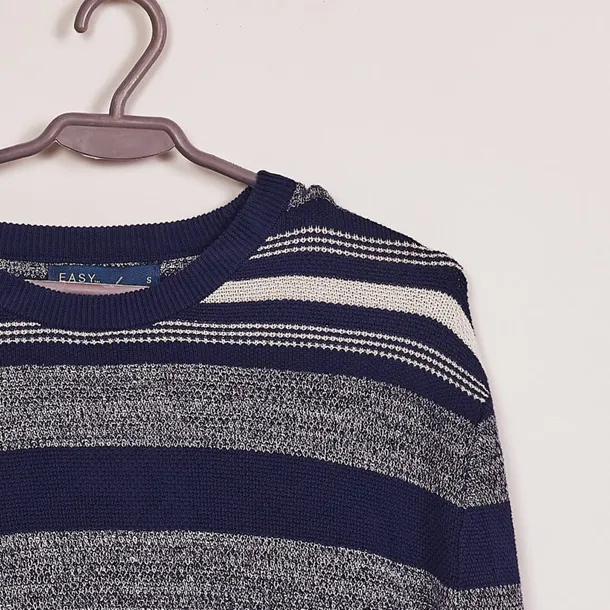 sweter-meski-granatowy-paski-easy-r-s-stan-nowy