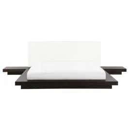 lozko-ze-stolikami-nocnymi-160-x-200-cm-ciemne-drewno-zen