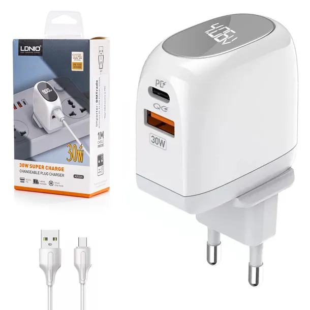 ladowarka-usb-30w-panel-led-kabel-usb-a-microusb