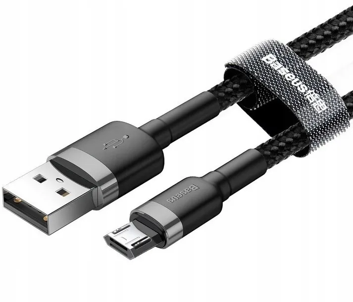 kabel-usb-do-micro-usb-szaro-czarny-300-cm-stan-nowy