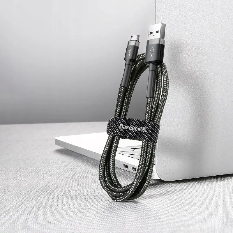 kabel-usb-do-micro-usb-szaro-czarny-300-cm-stan-nowy