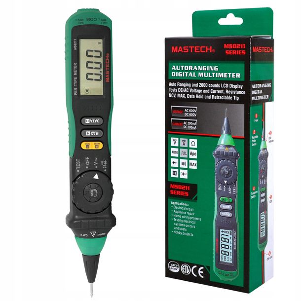MIERNIK UNIWERSALNY MASTECH MS8211 KIESZONKOWY – 131955241 - ERLI.pl