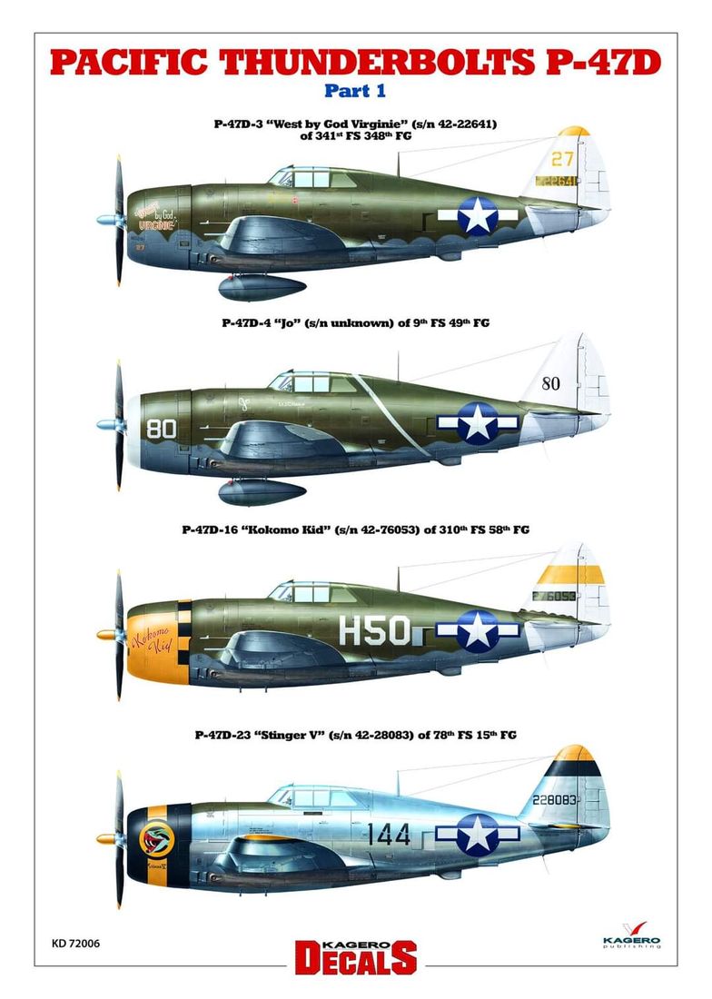 Pacific Thunderbolts P-47D Part 1 - Kagero Decals 72006 - ERLI.pl