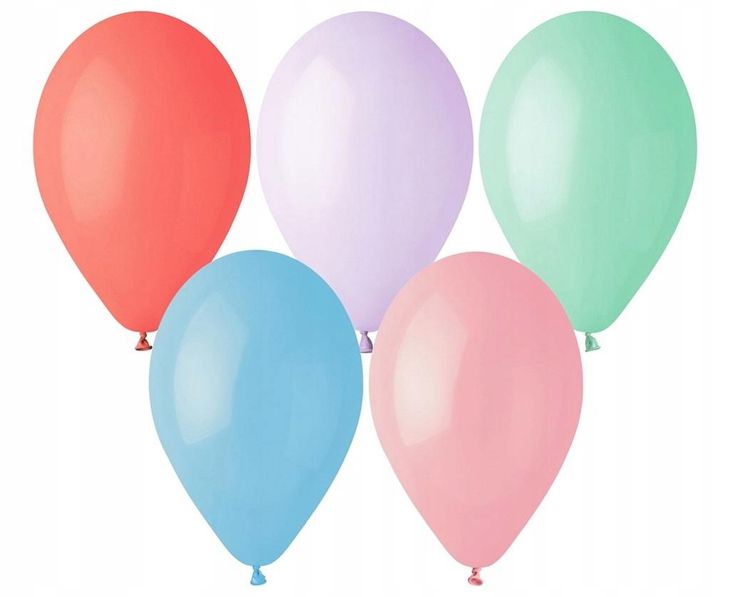 Balony makaroniki różnokolorowe MIX 25cm 100szt.