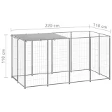 kojec-dla-psa-srebrny-242-m-stalowy-wysokosc-110-cm