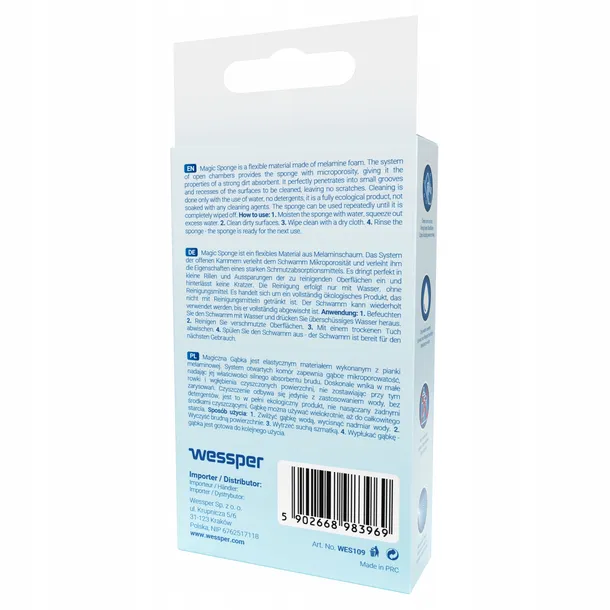 wessper-magic-sponge-magiczna-gabka-do-plam-brudu-stan-nowy-waga-z-opakowaniem-0-07-kg