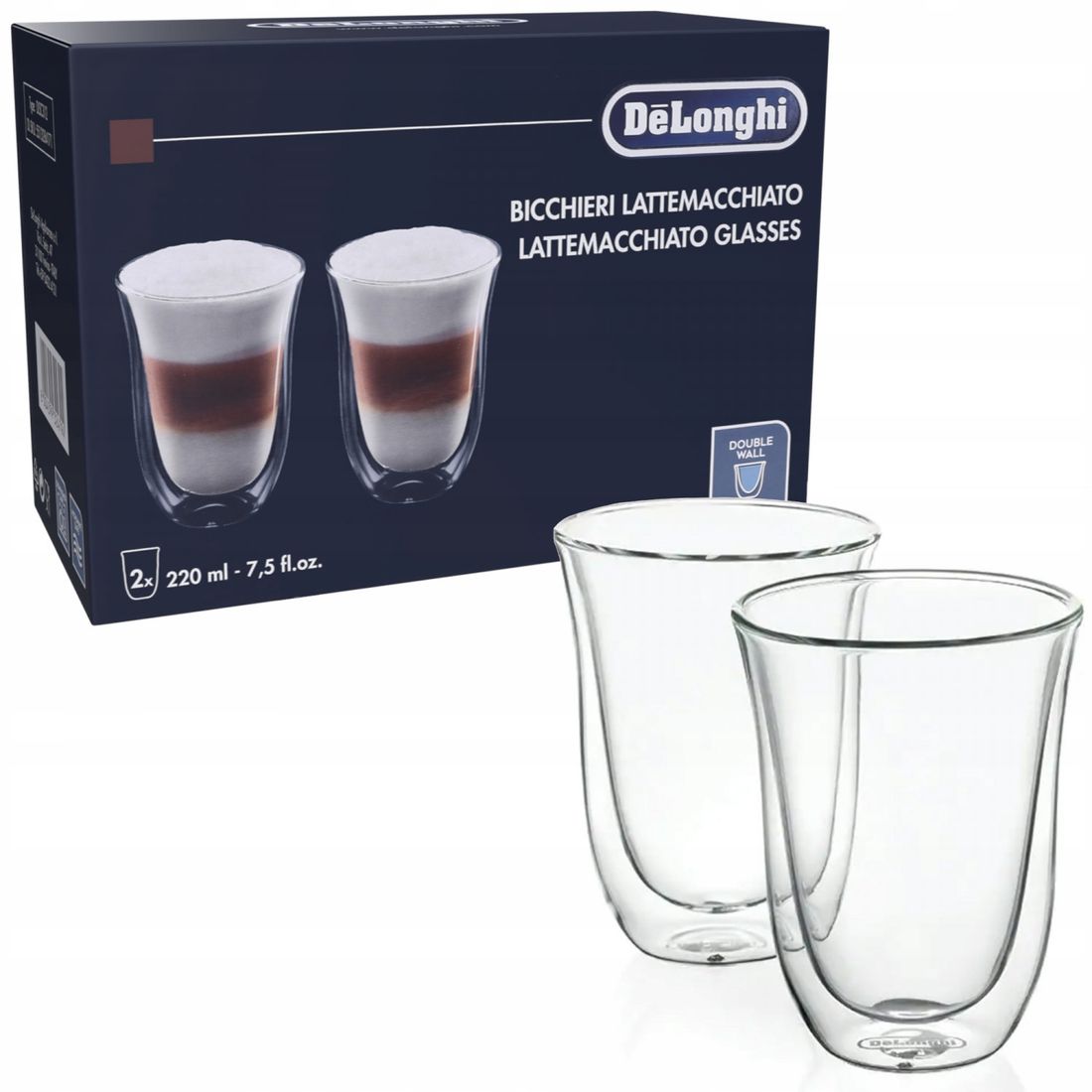 Szklanki termiczne DeLonghi latte 2x220ml ERLI.pl