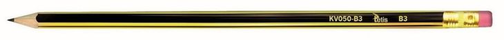 Ołówek z gumką twar.B3 KV050-B3 (12szt.)