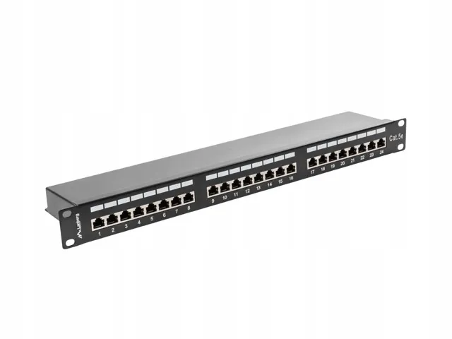 patch-panel-24-port-1u-lanberg-kat-5e-ftp-czarny