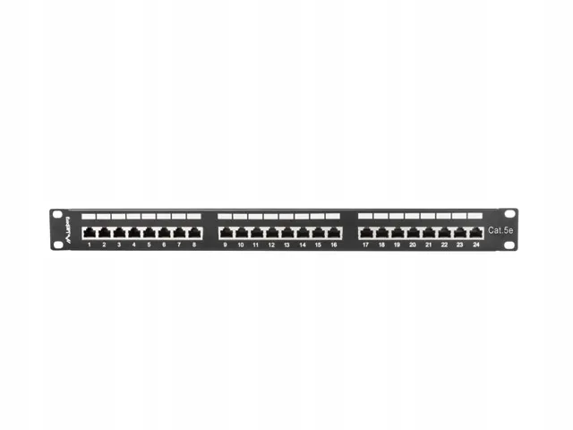 patch-panel-24-port-1u-lanberg-kat-5e-ftp-czarny-kod-producenta-pps5-1024-b