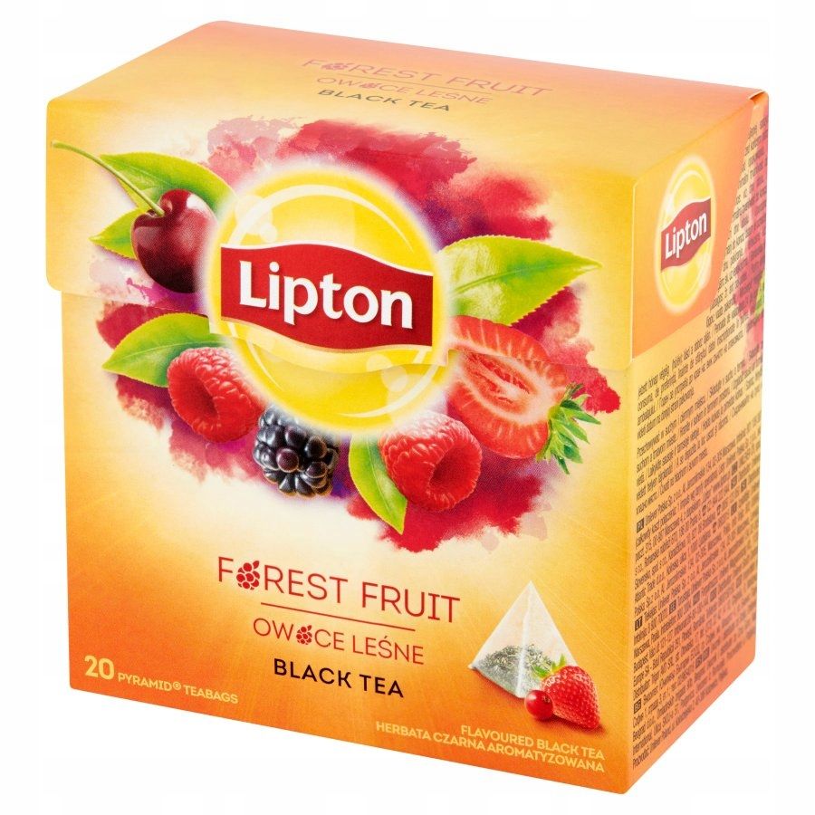 Lipton Herbata Czarna Aromatyzowana Owoce Leśne 20 - ERLI.pl