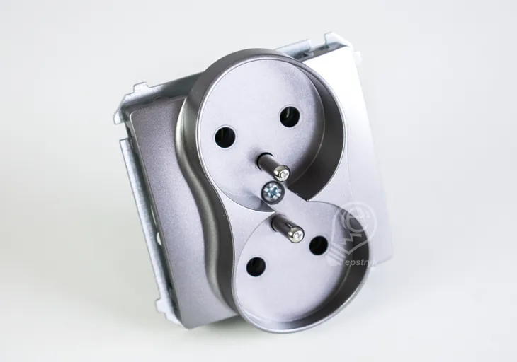 simon-basic-modul-gniazdo-podwojne-z-u-inox-typ-gniazda-gniazdo