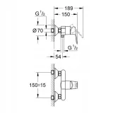 bateria-prysznicowa-grohe-start-loop-chrom-stan-nowy