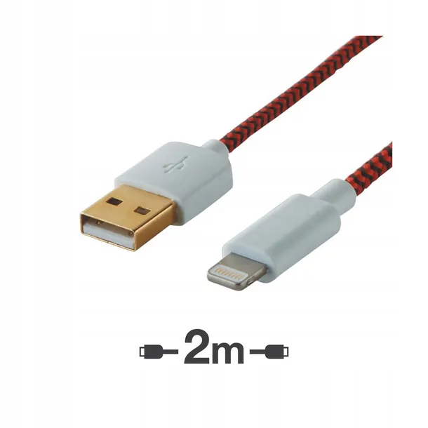 przewod-lightning-usb-a-czar-czer-2-m-evology-stan-nowy