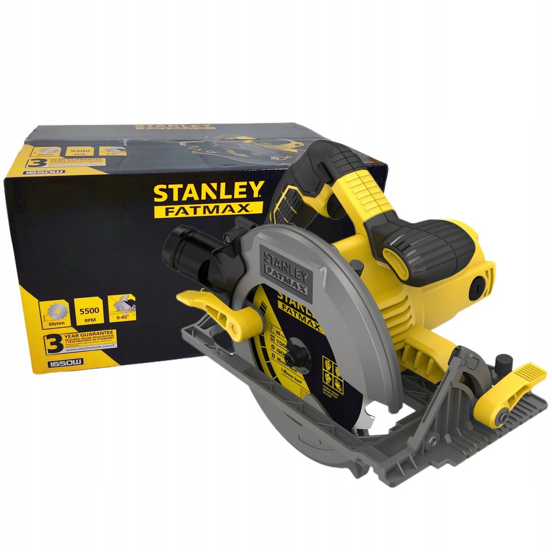 STANLEY PILARKA TARCZOWA 1650W FATMAX FME301 PIŁA - ERLI.pl