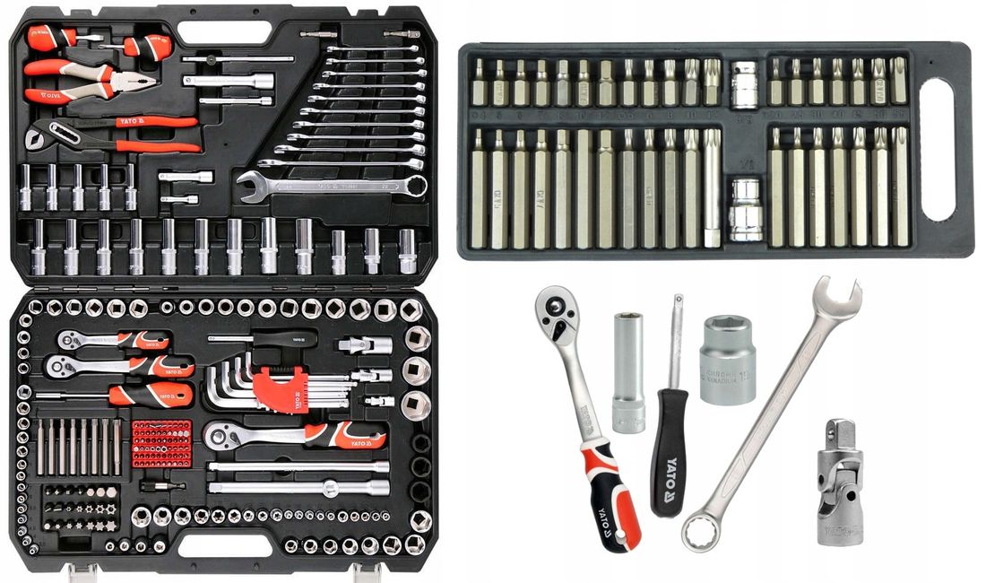 ZESTAW 225el KLUCZE NASADOWE YATO YT-38941 +40TORX - ERLI.pl