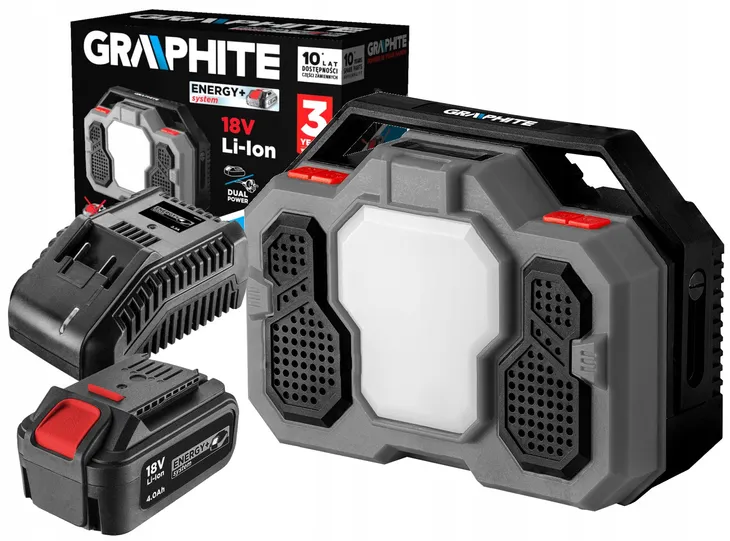graphite-radio-budowlane-bluetooth-led-18v-4ah-stan-nowy