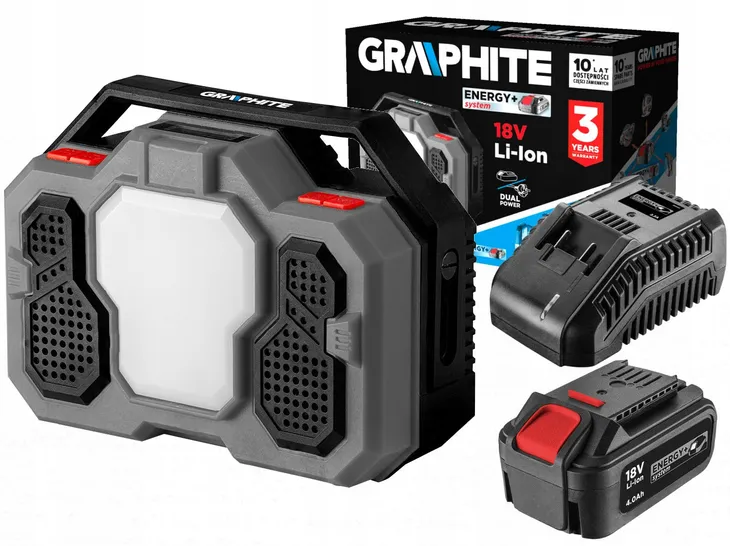 graphite-radio-budowlane-bluetooth-led-18v-4ah-komunikacja-bluetooth-stan-nowy