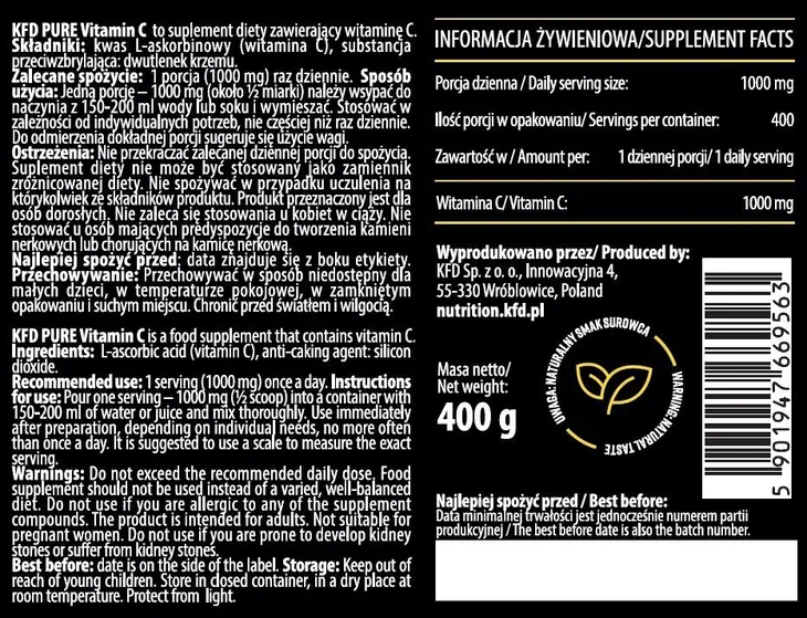 kfd-pure-vitamin-c-400-g-postac-proszek