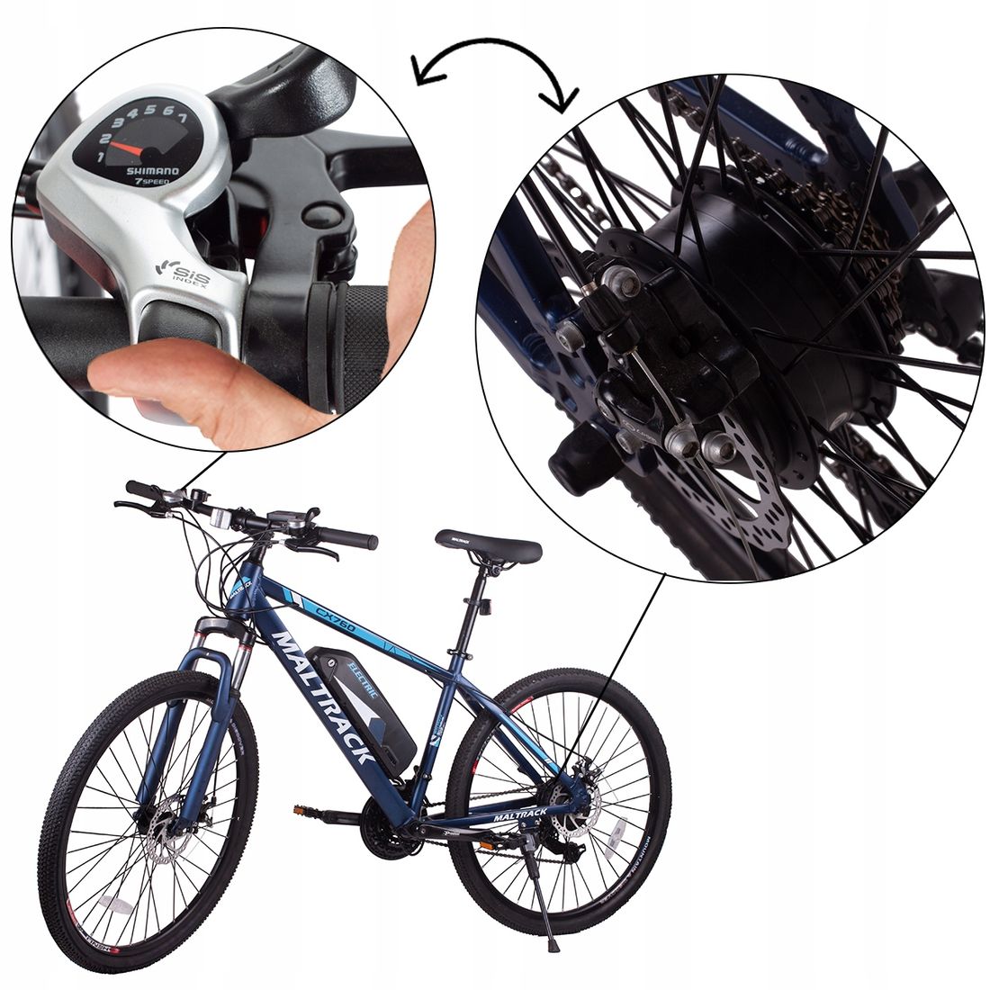 ROWER ELEKTRYCZNY aluminiowa rama EBIKE shimano ERLI.pl