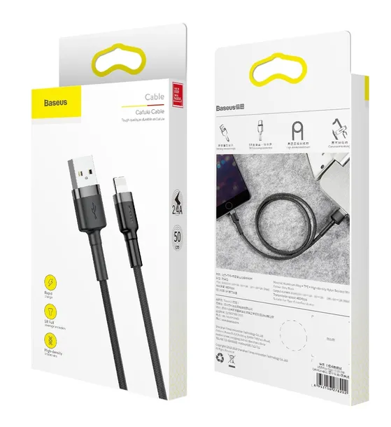 baseus-cafule-or-nylonowy-kabel-usb-lightning-do-iphone-50cm-2-4a-stan-nowy-dlugosc-przewodu-0-5-m