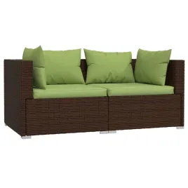 2-osobowa-sofa-ogrodowa-z-poduszkami-polirattan-brazowa