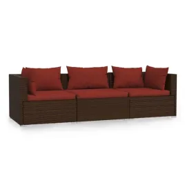 3-osobowa-sofa-ogrodowa-z-poduszkami-polirattan-brazowa