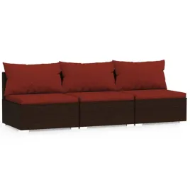 3-osobowa-sofa-ogrodowa-z-poduszkami-polirattan-brazowa