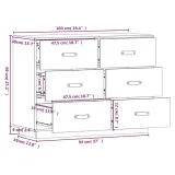 komoda-biala-100x40x75-cm-lite-drewno-sosnowe-stan-nowy