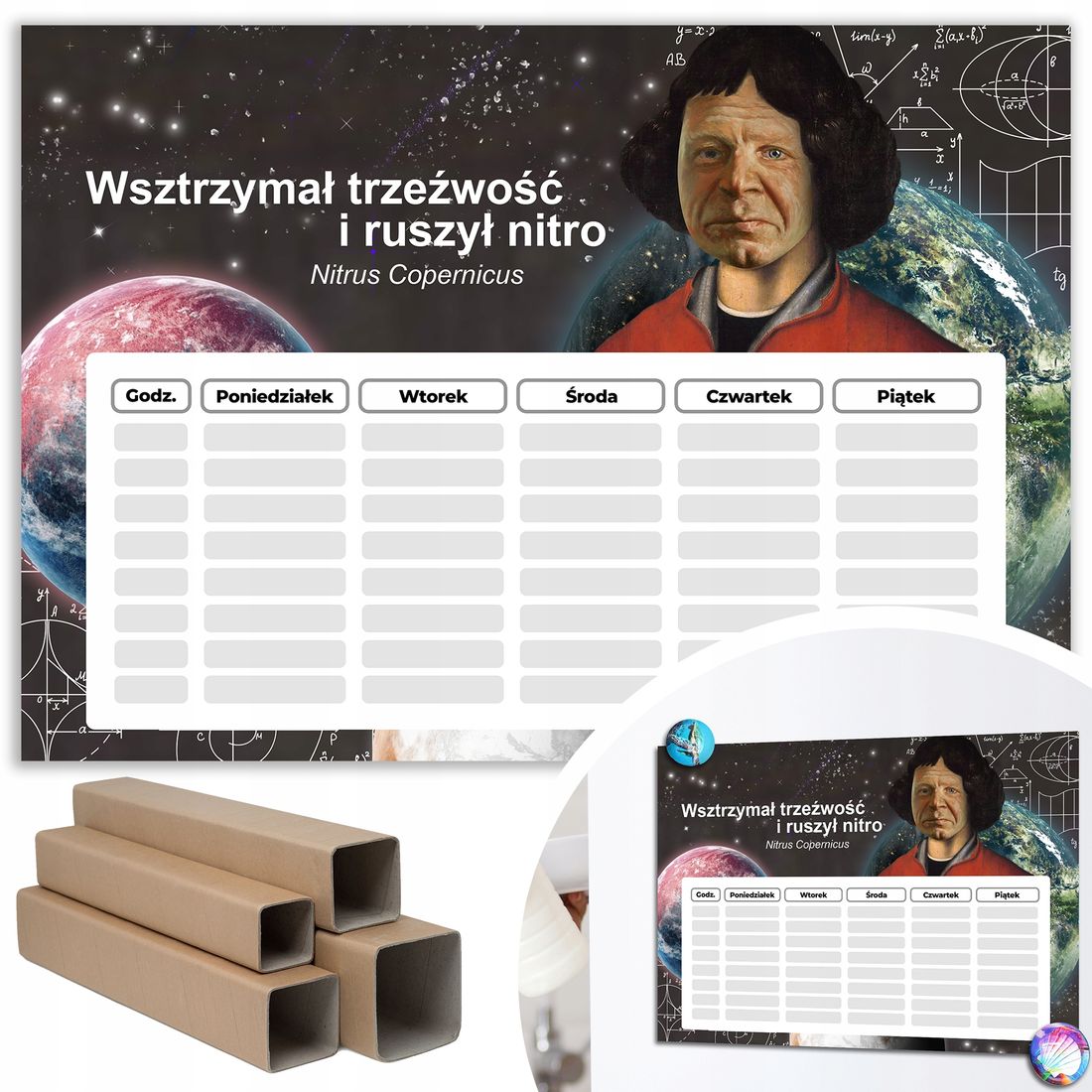 PLAN LEKCJI 30x21cm Śmieszny KONONOWICZ MiX WZORÓW - ERLI.pl