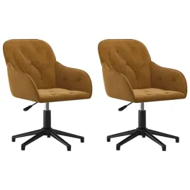 obrotowe-krzesla-stolowe-2-szt-brazowe-aksamitne