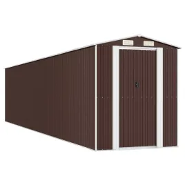 szopa-ogrodowa-ciemny-braz-192x938x223cm-stal-galwanizowana