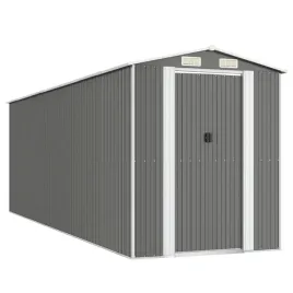 szopa-ogrodowa-jasnoszara-192x606x223-cm-stal-galwanizowana