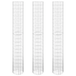 okragle-donice-gabionowe-podniesione-3-szt-stal-o30x200-cm