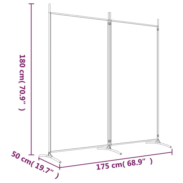 parawan-2-panelowy-brazowy-175x180-cm-tkanina-stan-nowy