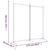 parawan-2-panelowy-brazowy-175x180-cm-tkanina-stan-nowy