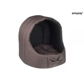 amiplay-buda-owalna-dla-psa-basic-rozmiar-m-brazowa