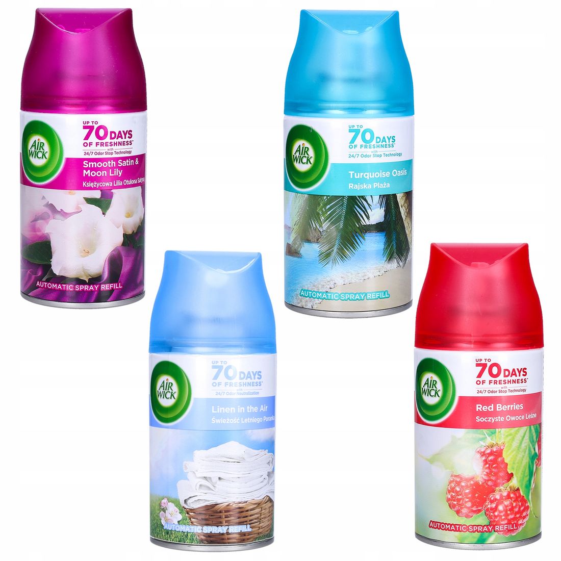 Air Wick Freshmatic Wkłady Mix Zestaw 4x250ml - ERLI.pl