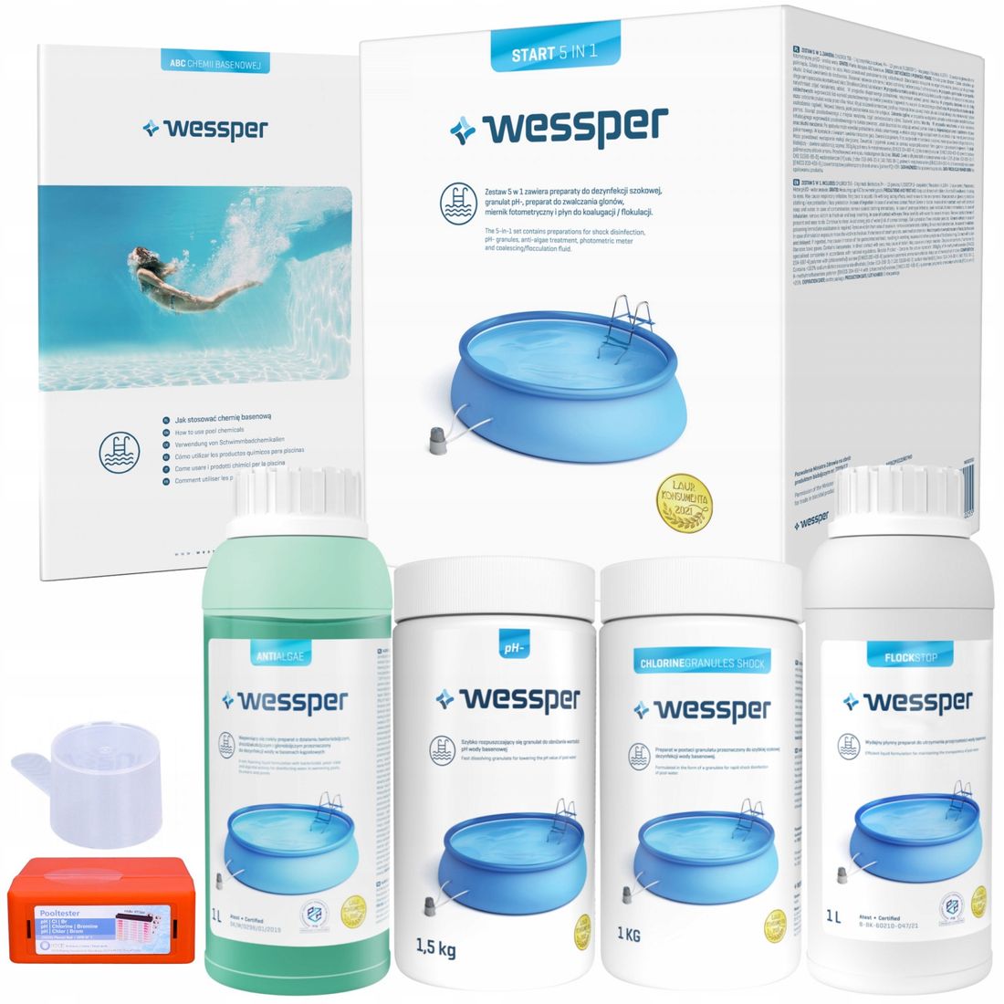 Chemia do Jacuzzi Profesjonalny Zestaw 5w1 WESSPER ERLI.pl