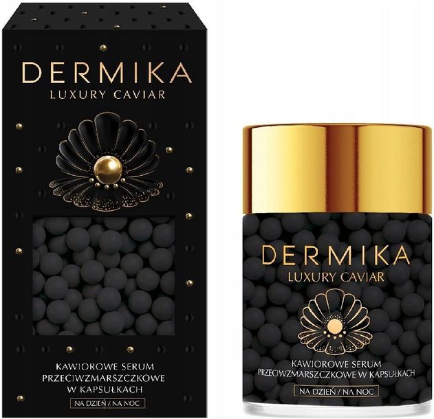 Zdjęcia - Kremy i toniki Dermika Luxury Caviar Serum Przeciwzmarszczkowe Kapsułki Na Dzień i Noc 60g