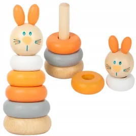 small-foot-drewniane-ukladanki-wiezy-montessori-krolik-i-mis-kolor-piramida