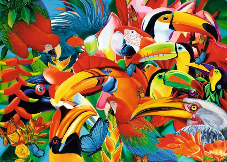 puzzle-kolorowe-ptaki-trefl-500-elementow
