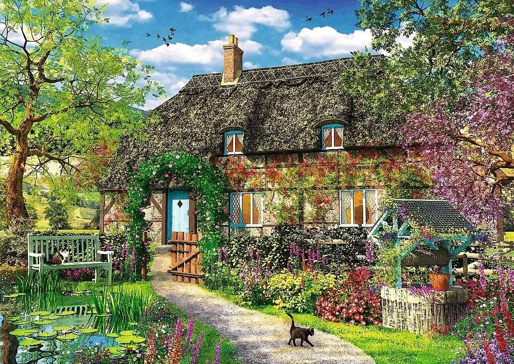 puzzle-wiejska-chatka-2000-elementow-trefl-27122