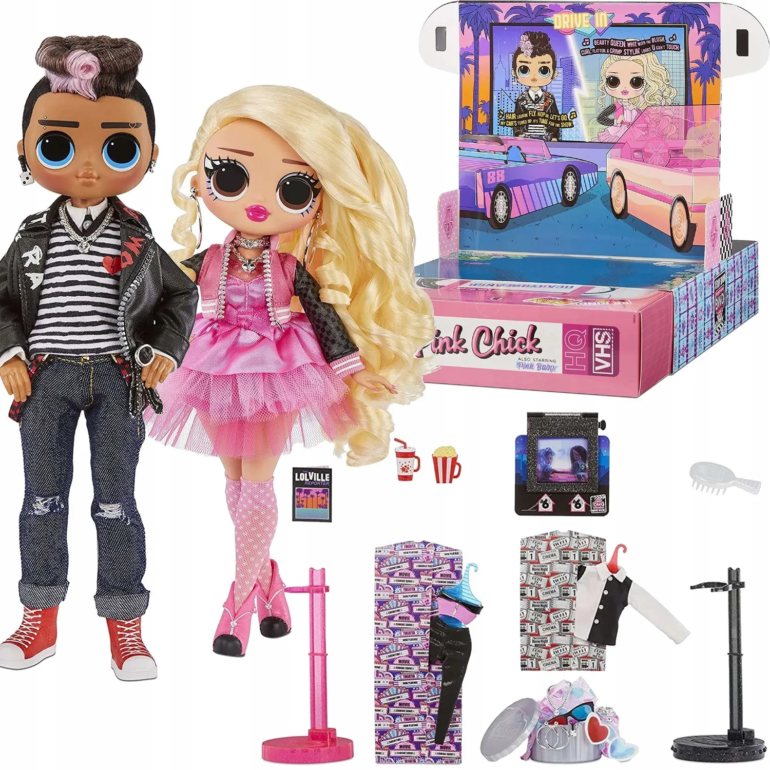 L.O.L. Surprise! OMG Movie Magic Tough Dude i Pink Chick +
