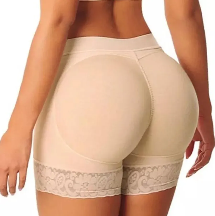 MAJTKI PUSH UP POPRAW KSZTAŁT PUPY KORONKA BEŻOWE XL