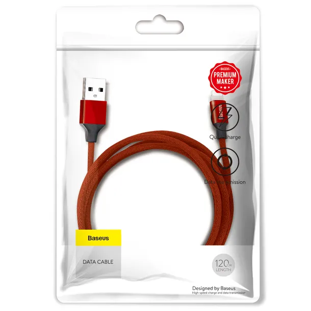 baseus-kabel-yiven-usb-lightning-12-m-2a-czerwony-kolor-czerwony-stan-nowy